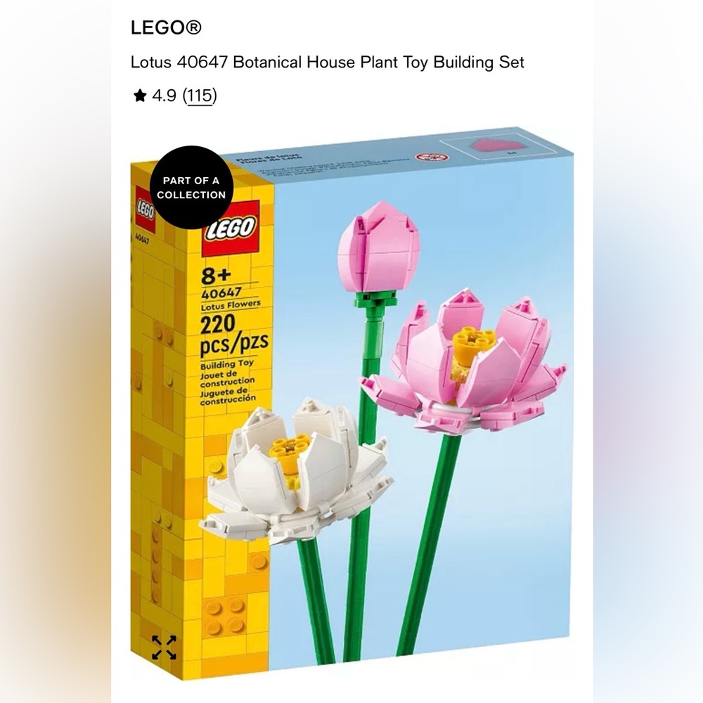 LEGO Botanical Lotus Flower Set New